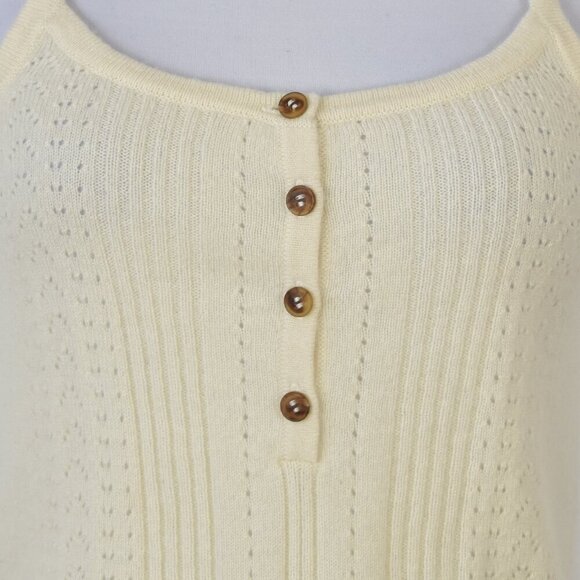 La Ligne Camille Pointelle-knit Cashmere Tank - S - Picture 2 of 9